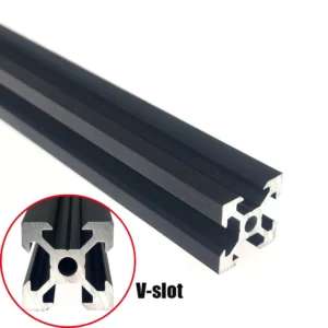 2020 V 슬롯 알루미늄 프로파일 압출 블랙 100-800mm, 3D 프린터 CNC 조각 기계 촬영 트랙 목공 DIY, 1 개