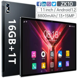 2024 Gobal 버전 태블릿 PC, 안드로이드 12, 16GB RAM + 1T ROM, 5G 듀얼 SIM 전화 통화, GPS, 블루투스, 와이파이, WPS 태블릿, 11 인치, 신제품