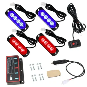 4 in 1 자동차 비상 플래시 라이트, 16LED, 12V, 자동 깜박이 스트로브 라이트, 자동 경고 LED 스트로보 스코프