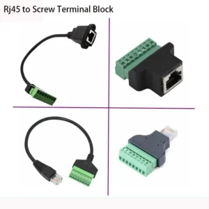 CCTV DVR용 네트워크 어댑터 케이블, Rj45-나사 터미널 블록, 8 p 이더넷 커넥터, 수 암-8 핀, Rj45