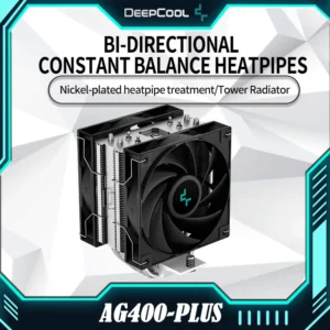 DEEPCOOL 4 히트 파이프 CPU 공랭식 라디에이터, PWM 쿨러, 음소거 듀얼 CPU 선풍기 냉각, LGA1700, 1151 AM5 용, AG400 V5 플러스, 12cm