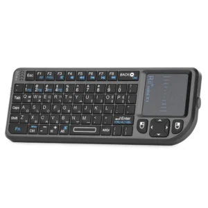 Rii X1 2.4GHz 미니 무선 키보드, 안드로이드 TV 박스/PC/노트북 용 터치 패드가 있는 영어/ES/FR 키보드
