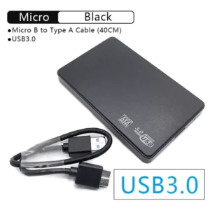 UTHAI T22 2.5 인치 SATA-USB3.0 HDD 인클로저 모바일 하드 드라이브 케이스, SSD 외부 저장 HDD 박스, USB3.0/2.0 케이블 ABS 포함