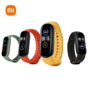 샤오미 미 밴드 5 스마트 팔찌, AMOLED 스크린, 피트니스 트래커, 블루투스 스포츠 방수 스마트 밴드, 4 색