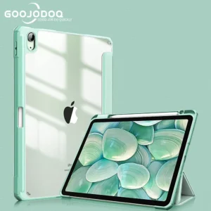 펜 슬롯이 있는 투명 아크릴 가죽 케이스, iPad Pro 12.9 2018 -2022, iPad Pro 12 9 커버 12.9, 3 세대, 4 세대, 5 세대, 6 세대