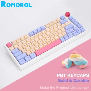 132 키 PBT 키캡, 염료 승화 귀여운 키캡, XDA 프로필 사용자 정의 키캡, 61, 64, 87, 96, 104, 108 키보드 XDA 키캡