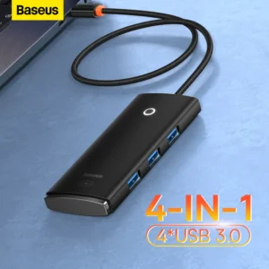 Baseus USB 허브 4 in 1 USB C 허브 USB 유형 C 멀티 USB 3.0 어댑터 MacBook Pro Air Huawei 30 USB-C 3.0 분배기
