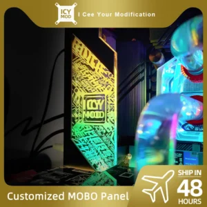 DIY 마더 보드 IO 장식 커버 RGB 조명 패널 섀시 모드 ARGB MOBO I/O 메인 보드 커버, 맞춤형 AURA SYNC PC 케이스