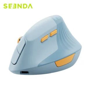Seenda 리프트 수직 무선 마우스 C타입 충전식, 인체공학적 USB 및 C타입 마우스, 노트북, PC, 맥북, 윈도우, 안드로이드용