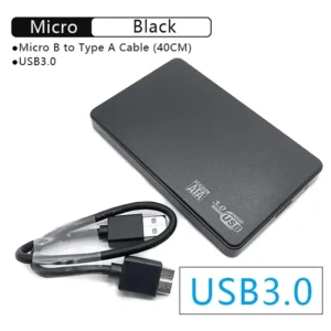 UTHAI T22 2.5 인치 SATA-USB3.0 HDD 인클로저 모바일 하드 드라이브 케이스, SSD 외부 저장 HDD 박스, USB3.0/2.0 케이블 ABS 포함